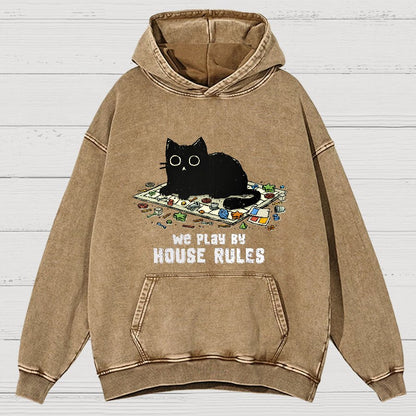 We Play By House Rules Vintage Distressed Hoodie