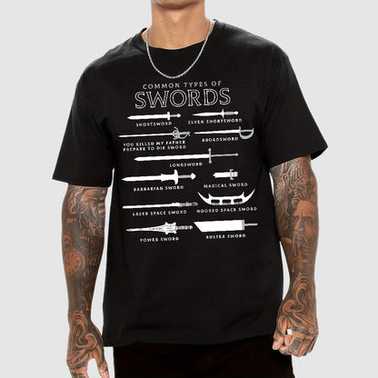 Common Types Of Swords Geek T-Shirt