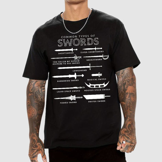 Common Types Of Swords Geek T-Shirt