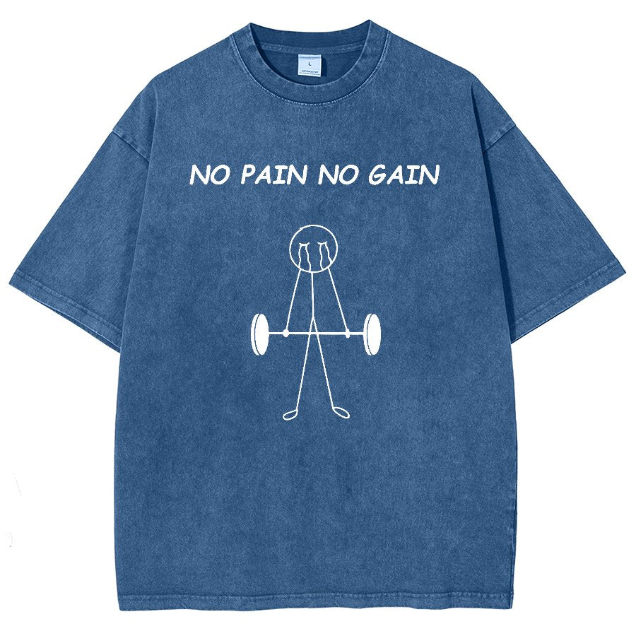 No Pain No Gain Vintage Distressed T-shirt