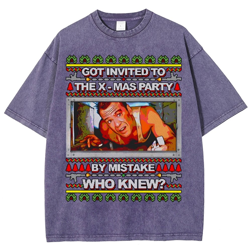 Got invited to the X-mas Party Vintage Distressed T-shirt