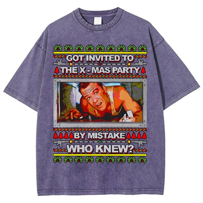 Got invited to the X-mas Party Vintage Distressed T-shirt