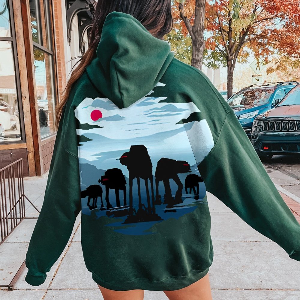 Assault Squad Printed Back Cotton Hoodie