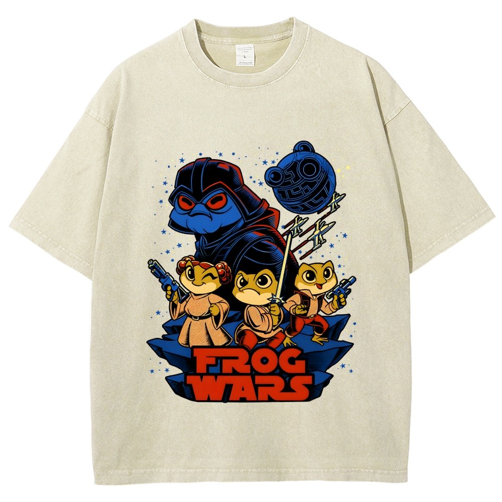 Frog Wars Vintage Distressed T-shirt
