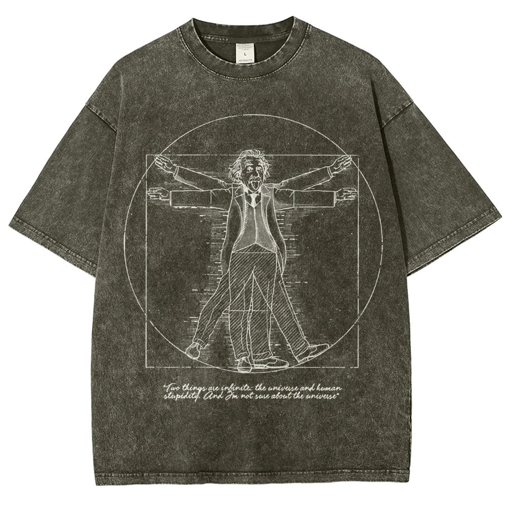 Vitruvian Genius Vintage Distressed T-shirt