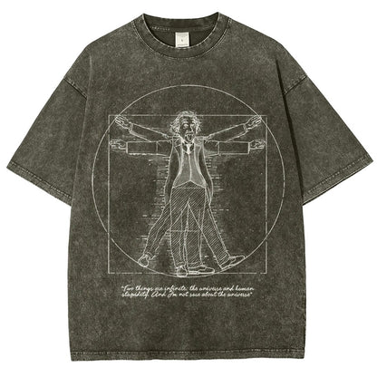 Vitruvian Genius Vintage Distressed T-shirt