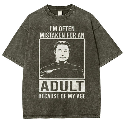 I'm Often Mistaken For An Adult Because Of My Age Vintage Distressed T-shirt