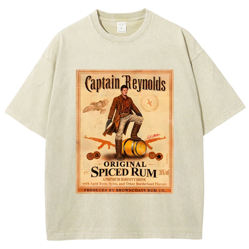 Captain Rogers Spiced Rum Vintage Distressed T-shirt