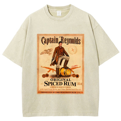 Captain Rogers Spiced Rum Vintage Distressed T-shirt