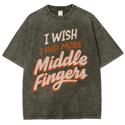 I Wish I Had More Middle Fingers Vintage Distressed T-shirt