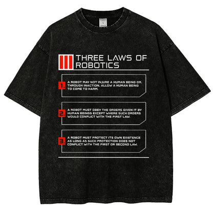 Three Laws of Robotics Vintage Distressed T-shirt