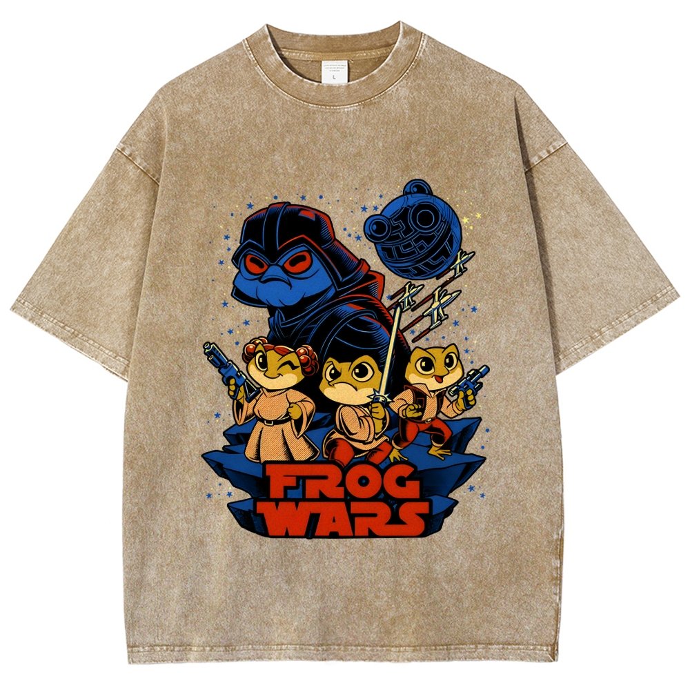 Frog Wars Vintage Distressed T-shirt