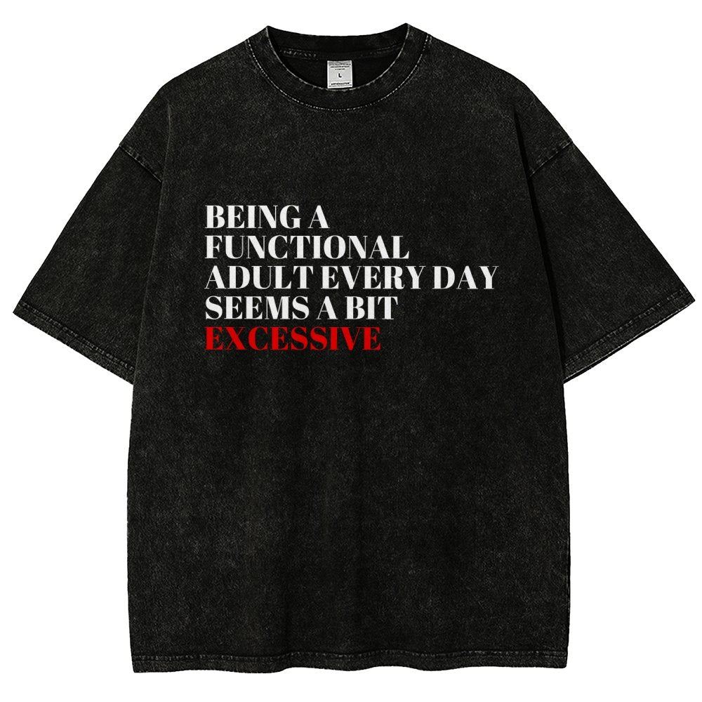 Functional Adult Vintage Distressed T-shirt