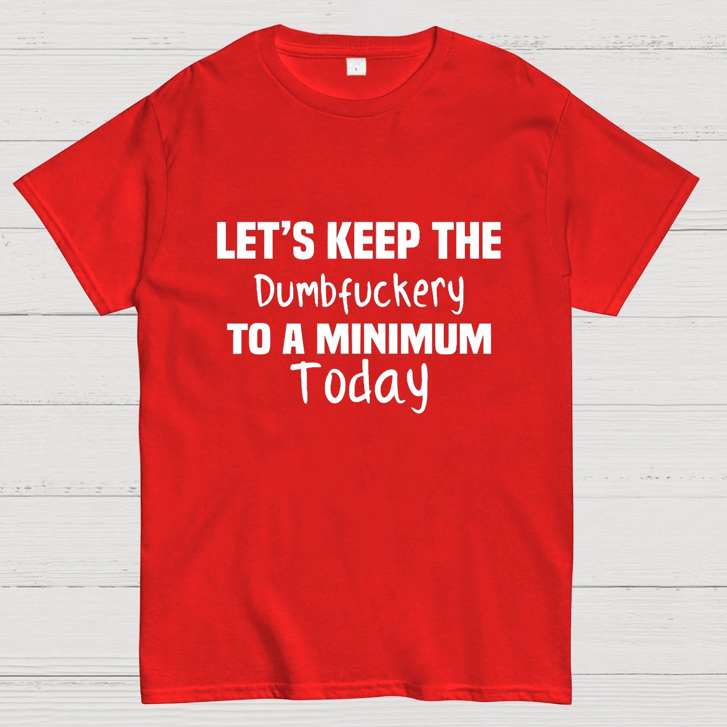Let's Keep the Dumbfuckery to A Minimum Today Geeky T-Shirt