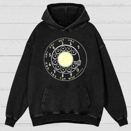 Rotary Dial Vintage Funny Nerd Vintage Distressed Hoodie
