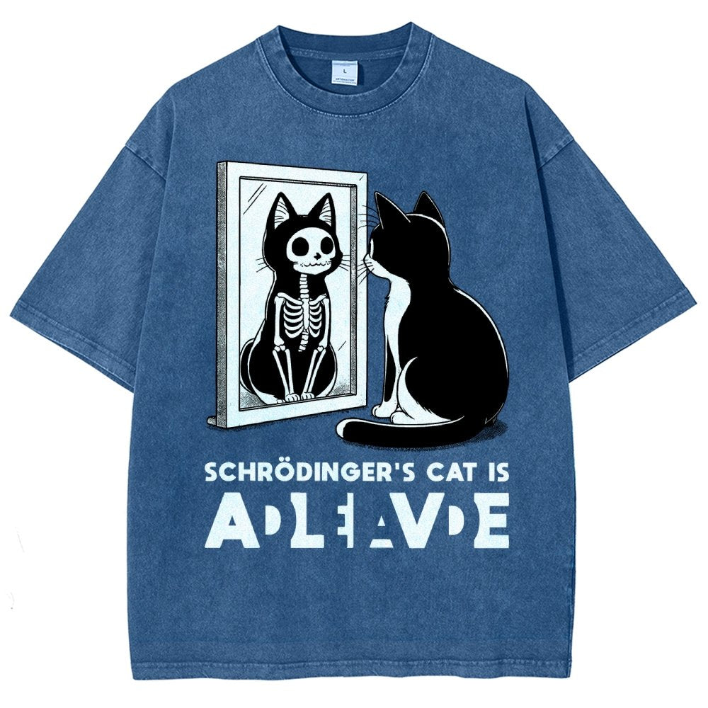 Schrödinger's Cat Alive Dead Vintage Distressed T-shirt