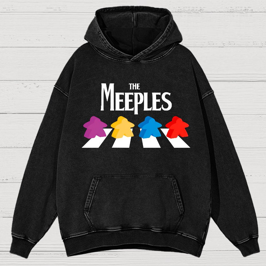 Board Gamer The Meeples, Fun Vintage Distressed Hoodie