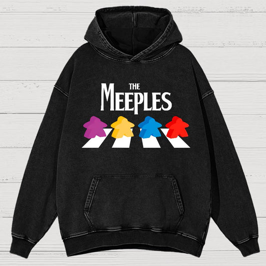 Board Gamer The Meeples, Fun Vintage Distressed Hoodie