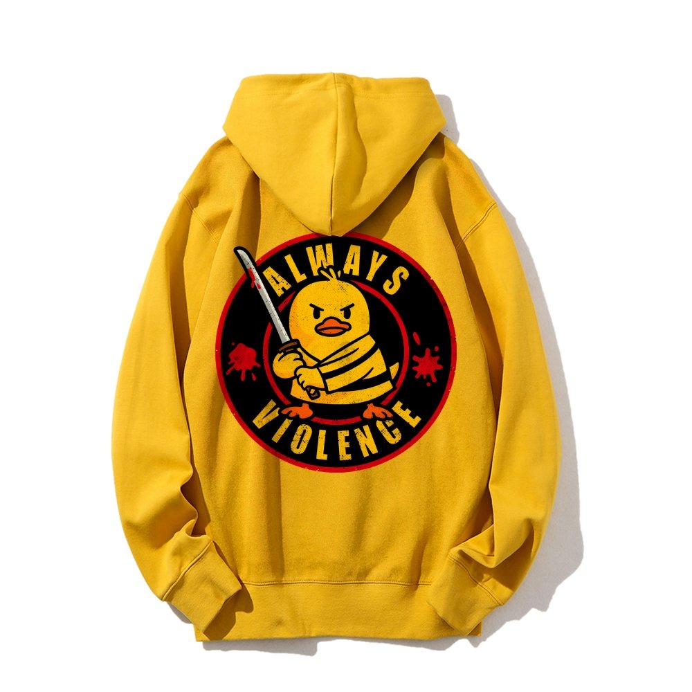 Always violence Printed Back Unisex Cotton Hoodie