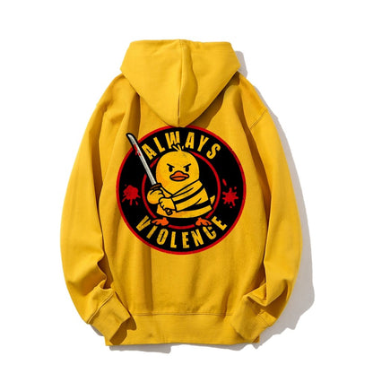 Always violence Printed Back Unisex Cotton Hoodie