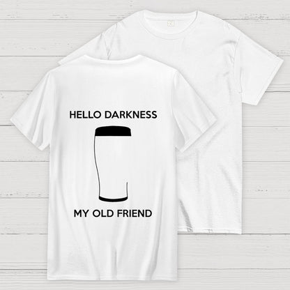 Hello Darkness My Old Friend Nerdy Graphic  Back Printing Geek T-Shirt
