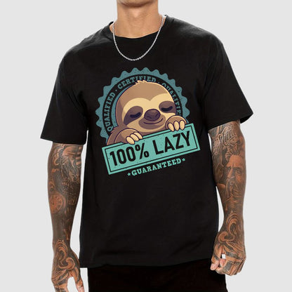 100% Lazy Sloth Geek T-Shirt