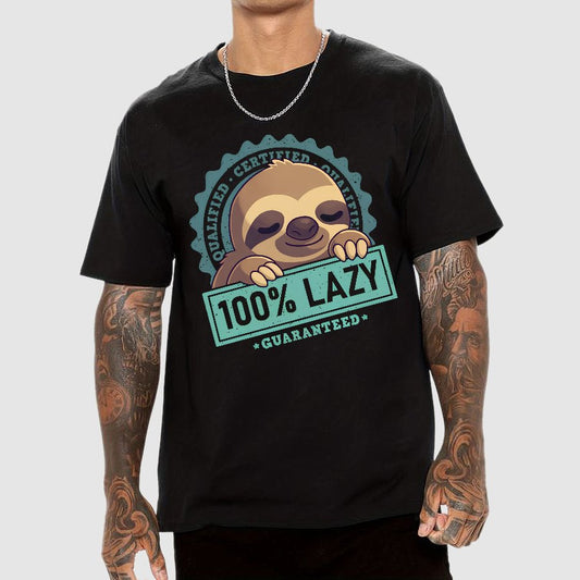 100% Lazy Sloth Geek T-Shirt