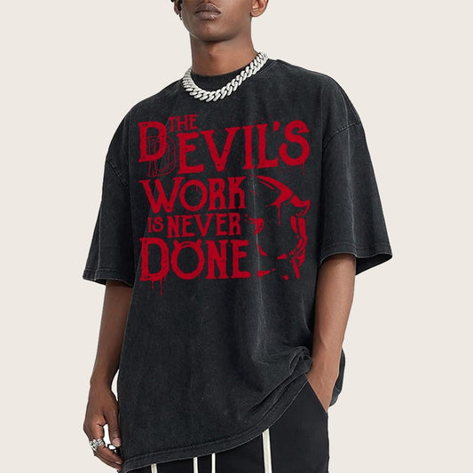 Never Done Vintage Distressed T-shirt