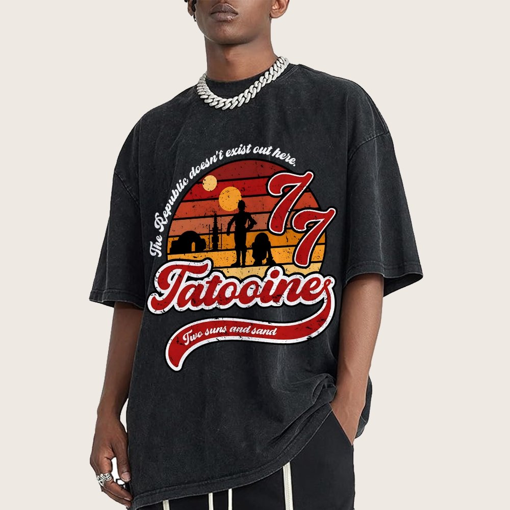 Vintage Two suns and sand Vintage Distressed T-shirt