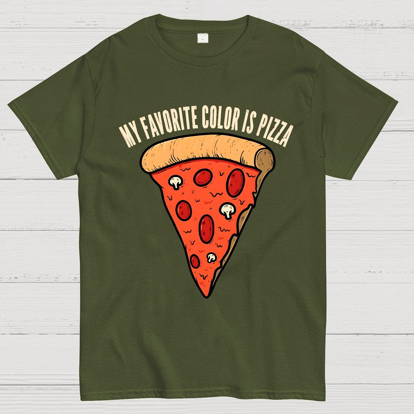 My Favorite Color is Pizza Funny Geek T-Shirt