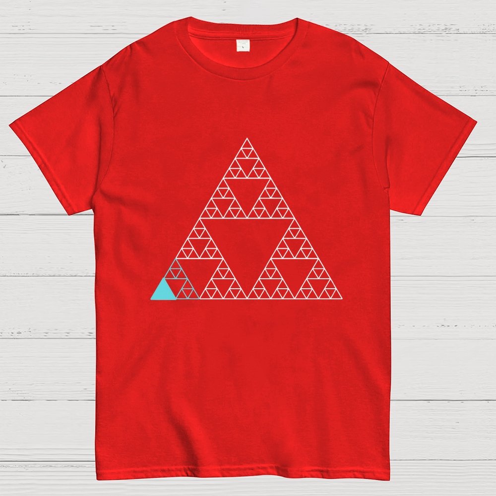 The Minimalist Aesthetic Sierpinski Triangle Art Print Geek T-Shirt