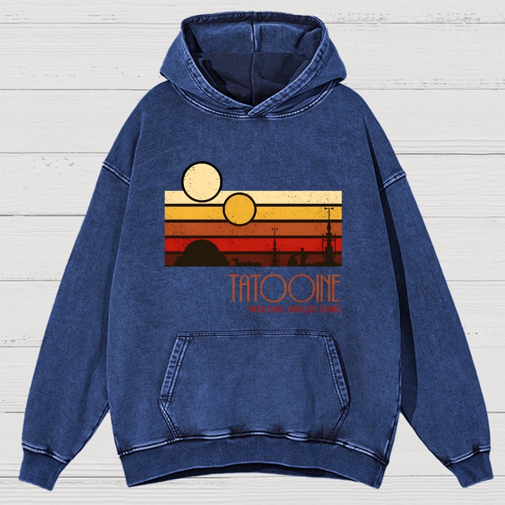 Dual Suns Vast Dunes Vintage Distressed Hoodie