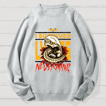 I Survived Geek Cotton Sweatshirt