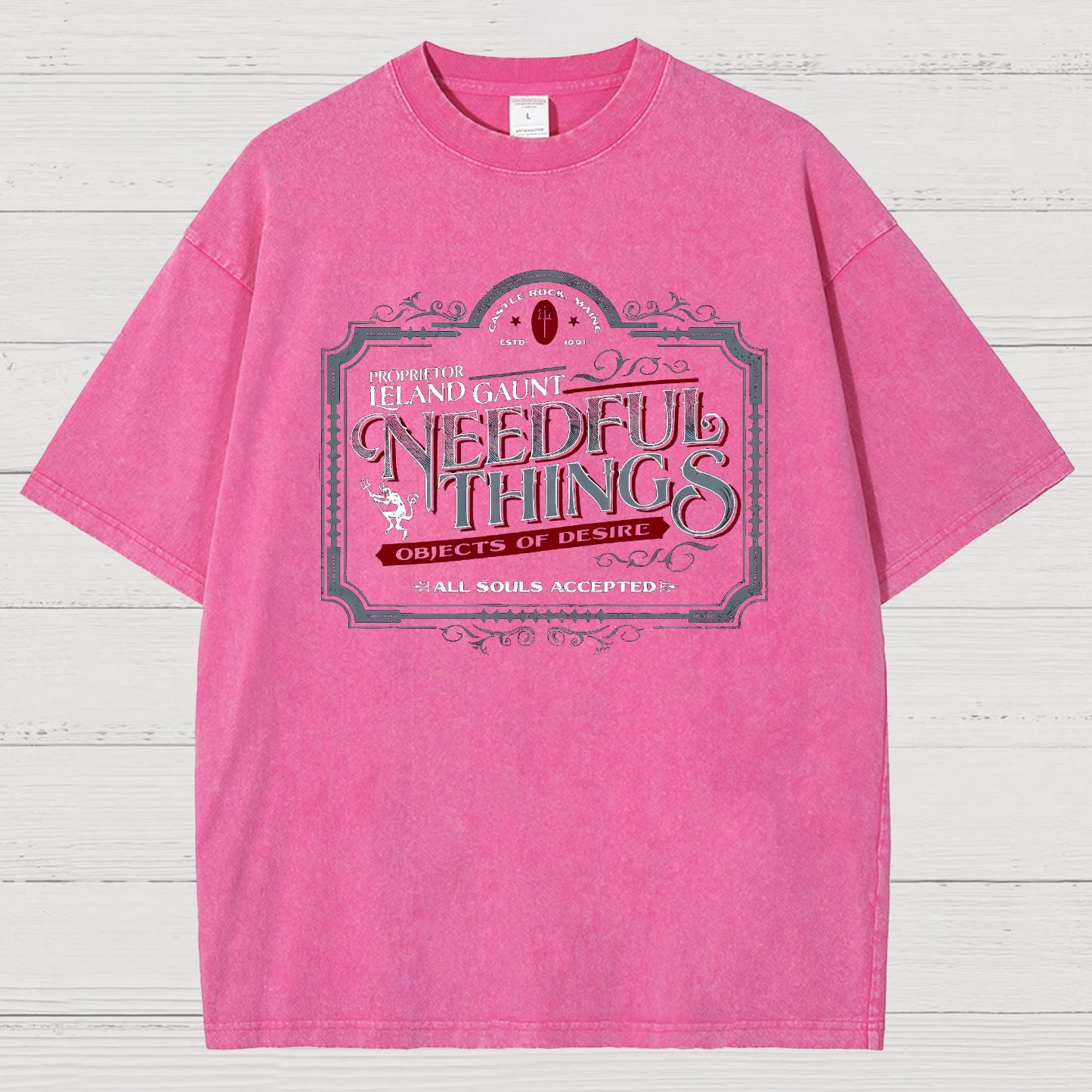 Needful Things Gothic Horror Graphic Vintage Distressed T-shirt