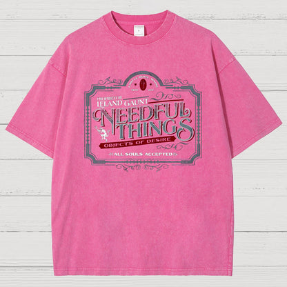 Needful Things Gothic Horror Graphic Vintage Distressed T-shirt