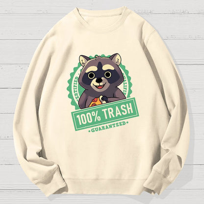 100% Cute Trash Panda Raccoon Seal Geek Cotton Sweatshirt