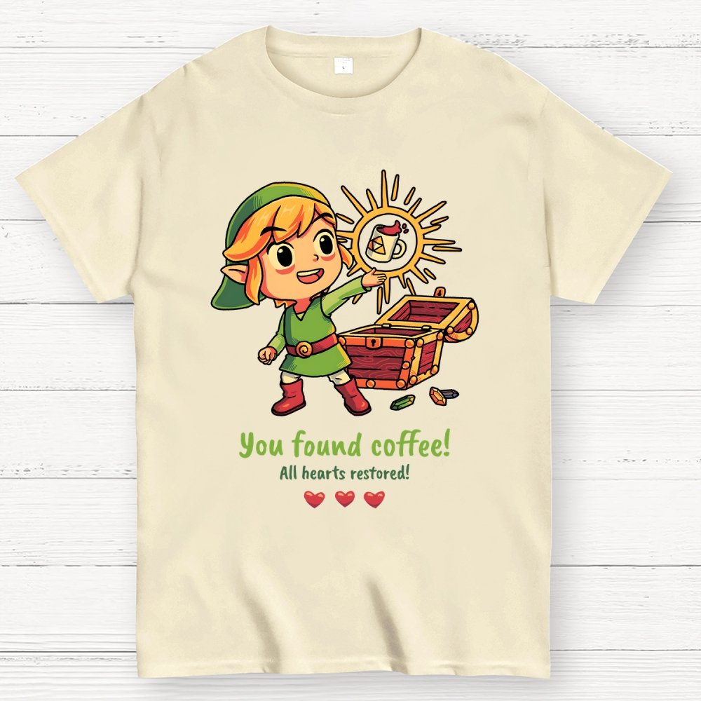 You Found Coffee All Hearts Restored  Funny Gaming Geek T-Shirt