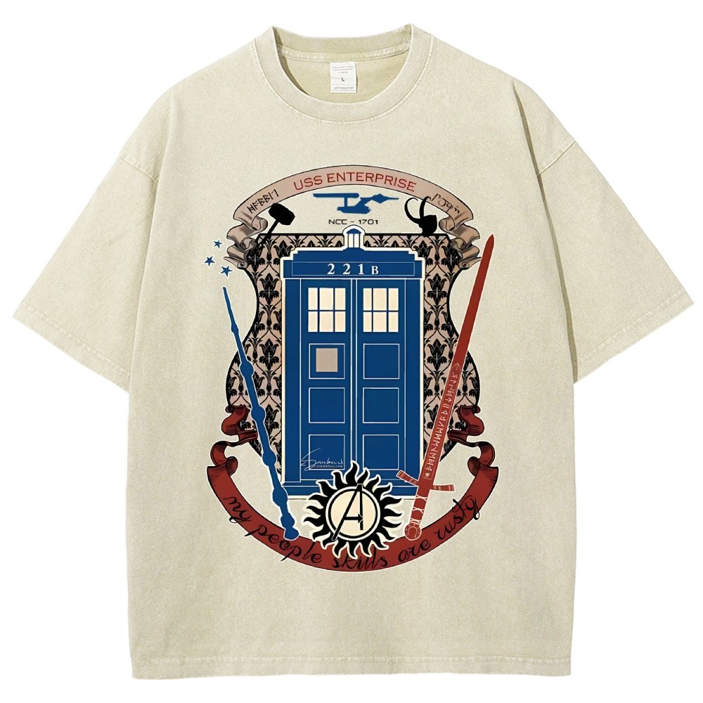 The Ultimate Geek Mashup Vintage Distressed T-shirt