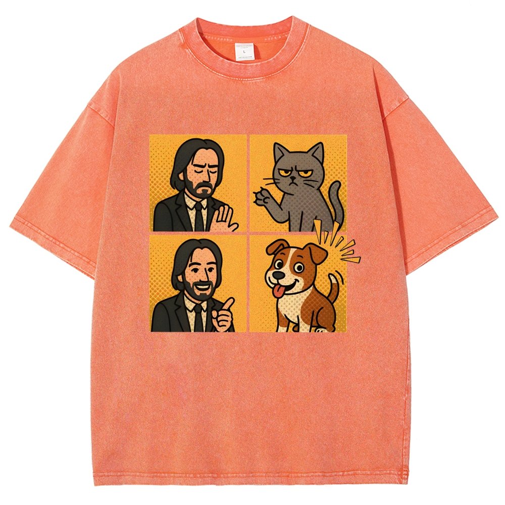Dog Vintage Distressed T-shirt