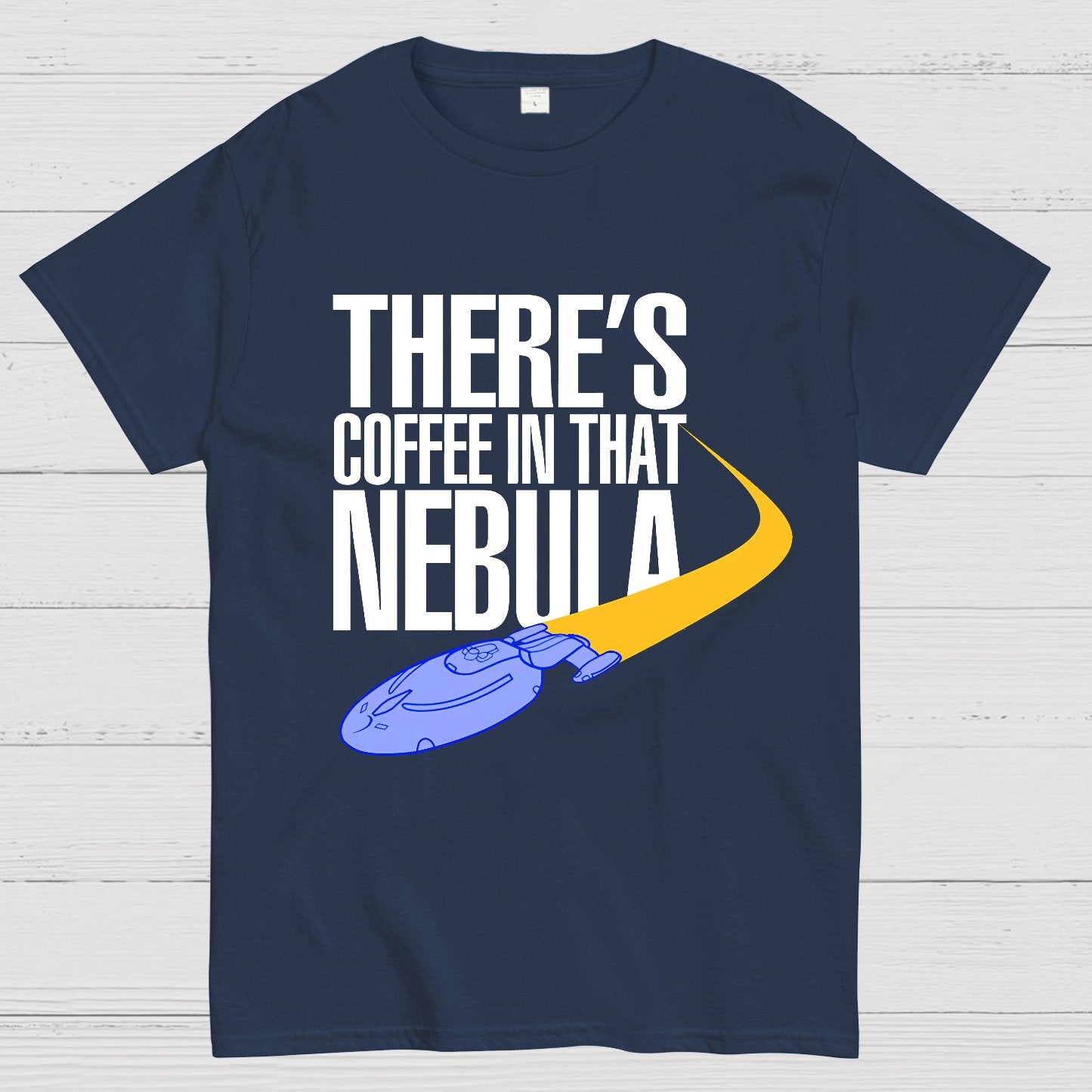 Coffee In That Nebula By Kwamster Geek T-Shirt