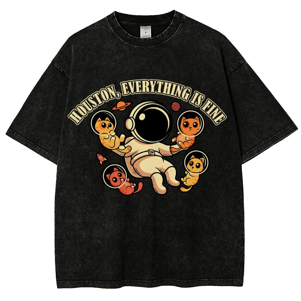 Houston Everything is Fine Vintage Distressed T-shirt