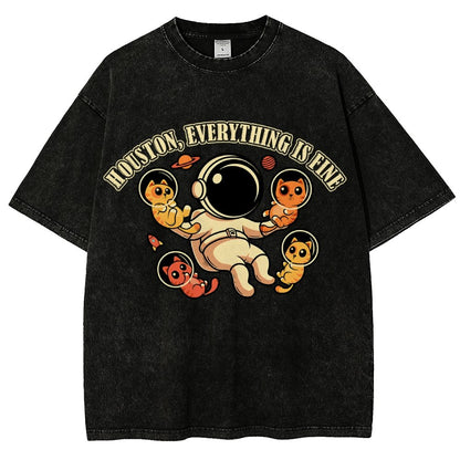 Houston Everything is Fine Vintage Distressed T-shirt