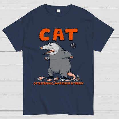 Cat Catastrophic Aggressive Trashy Geek T-Shirt