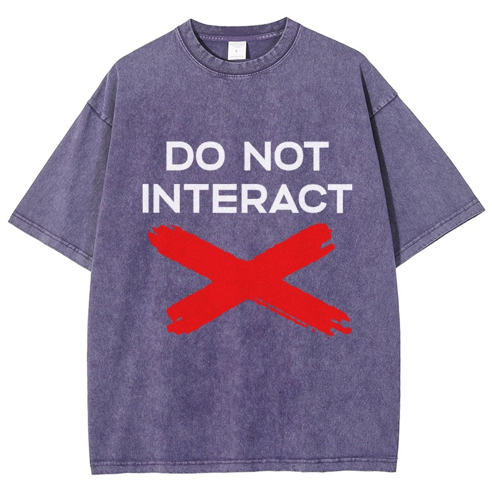 Do Not Interact Vintage Distressed T-shirt