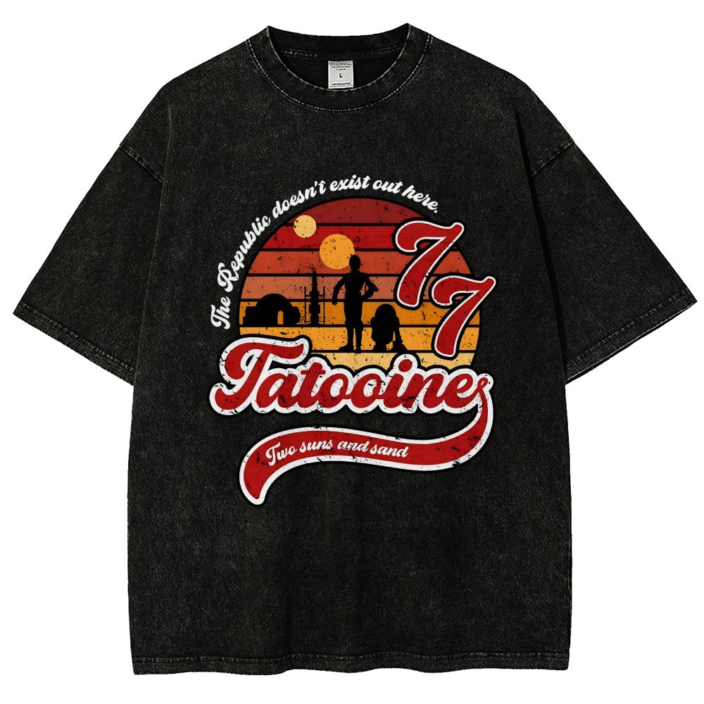 Vintage Two suns and sand Vintage Distressed T-shirt