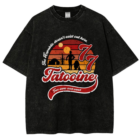 Vintage Two suns and sand Vintage Distressed T-shirt