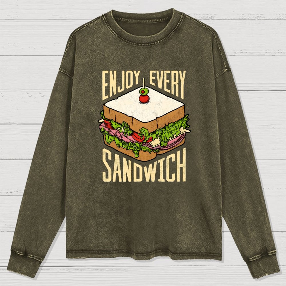 Enjoy Every Sandwich Washed Long Sleeve Tee