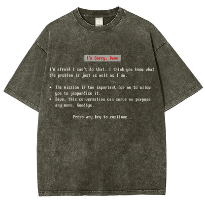 Blue Screen of AI Vintage Distressed T-shirt