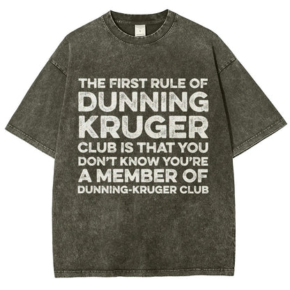 Dunning Kruger Club Vintage Distressed T-shirt