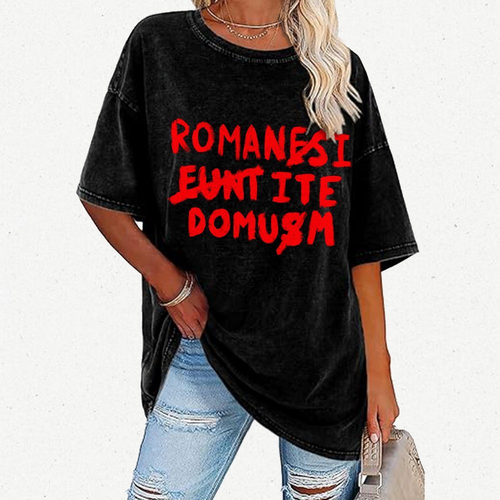 Romani Ite Domum Vintage Distressed T-shirt